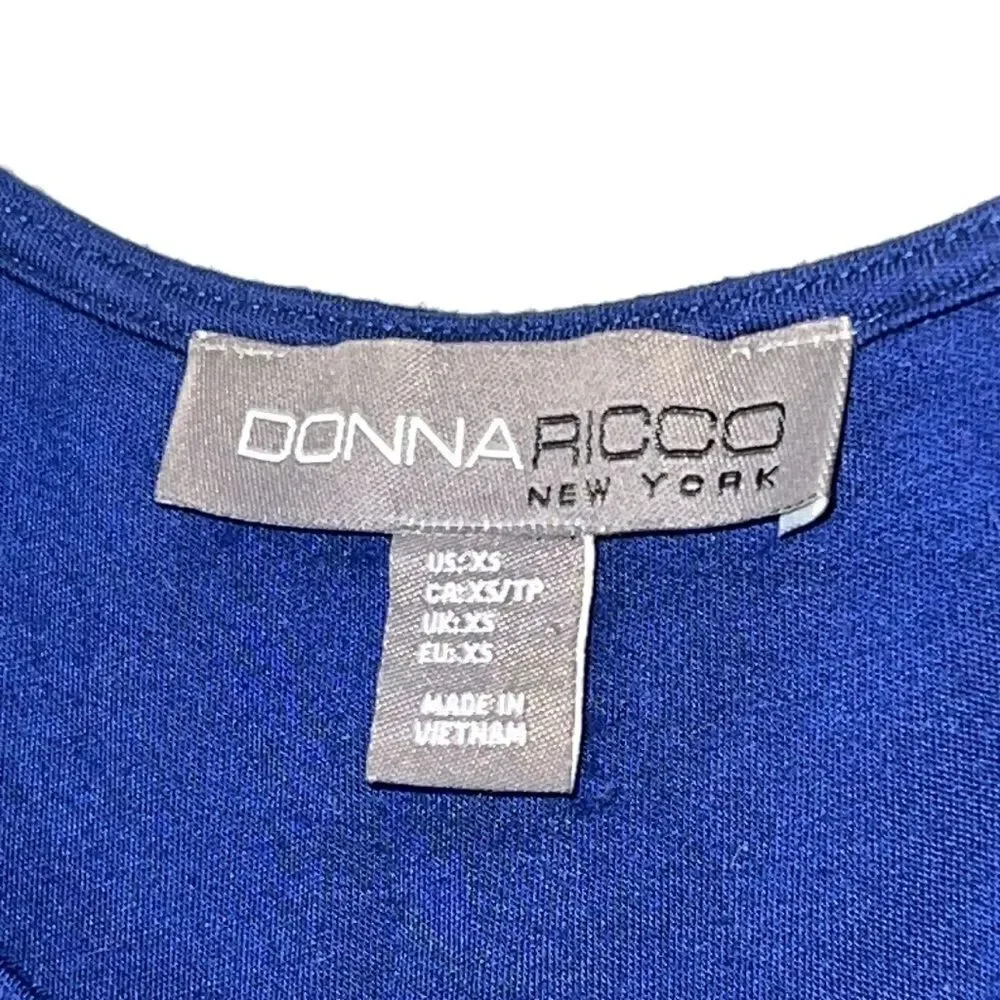 Sexy Blue DONNA RICCO NEW YORK Dress. Size XS.